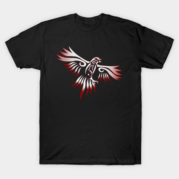 Raven Tribal Design T-Shirt by Alaina Williams